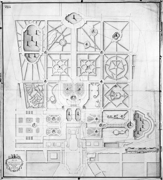 Plan des principales conduites de plomb et fer du jardin