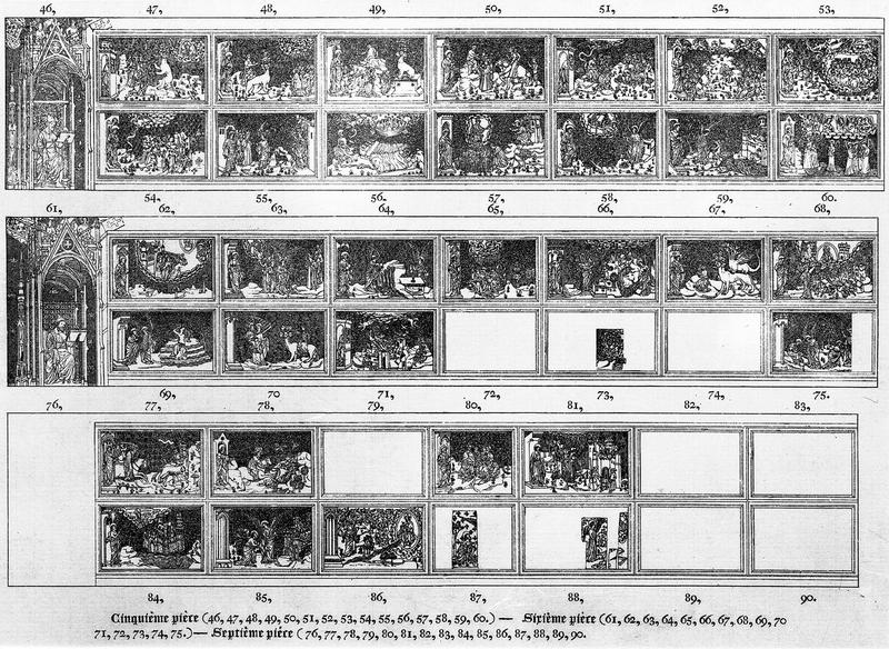 Tapisserie de l'apocalypse de saint Jean : plan des pièces