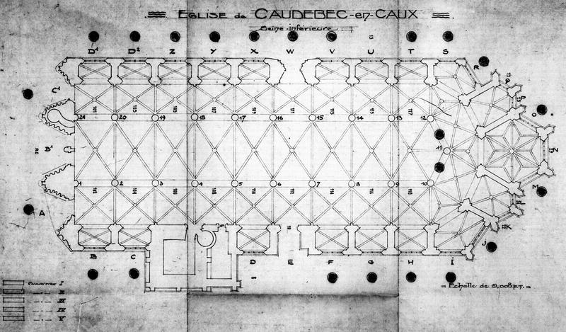 Plan de dépose des vitraux - © Ministère de la Culture (France), Médiathèque du patrimoine et de la photographie, diffusion RMN-GP