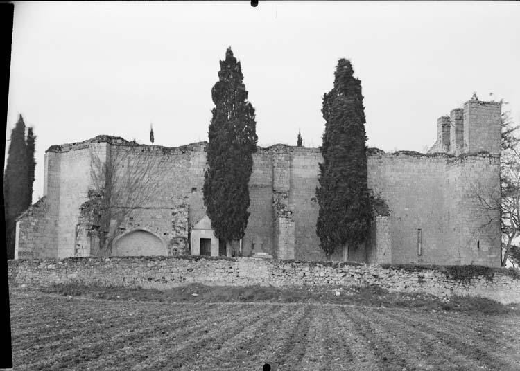 Façade nord : voûtes et couvertures détruites