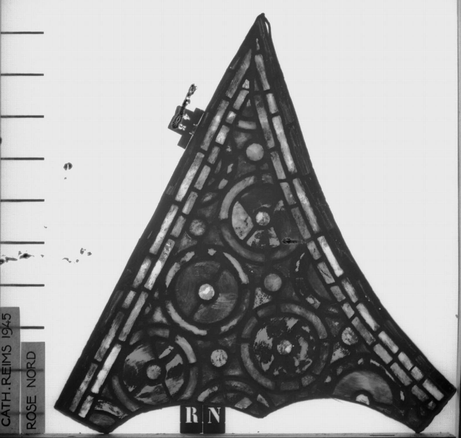 Rose N, panneau de vitrail 45