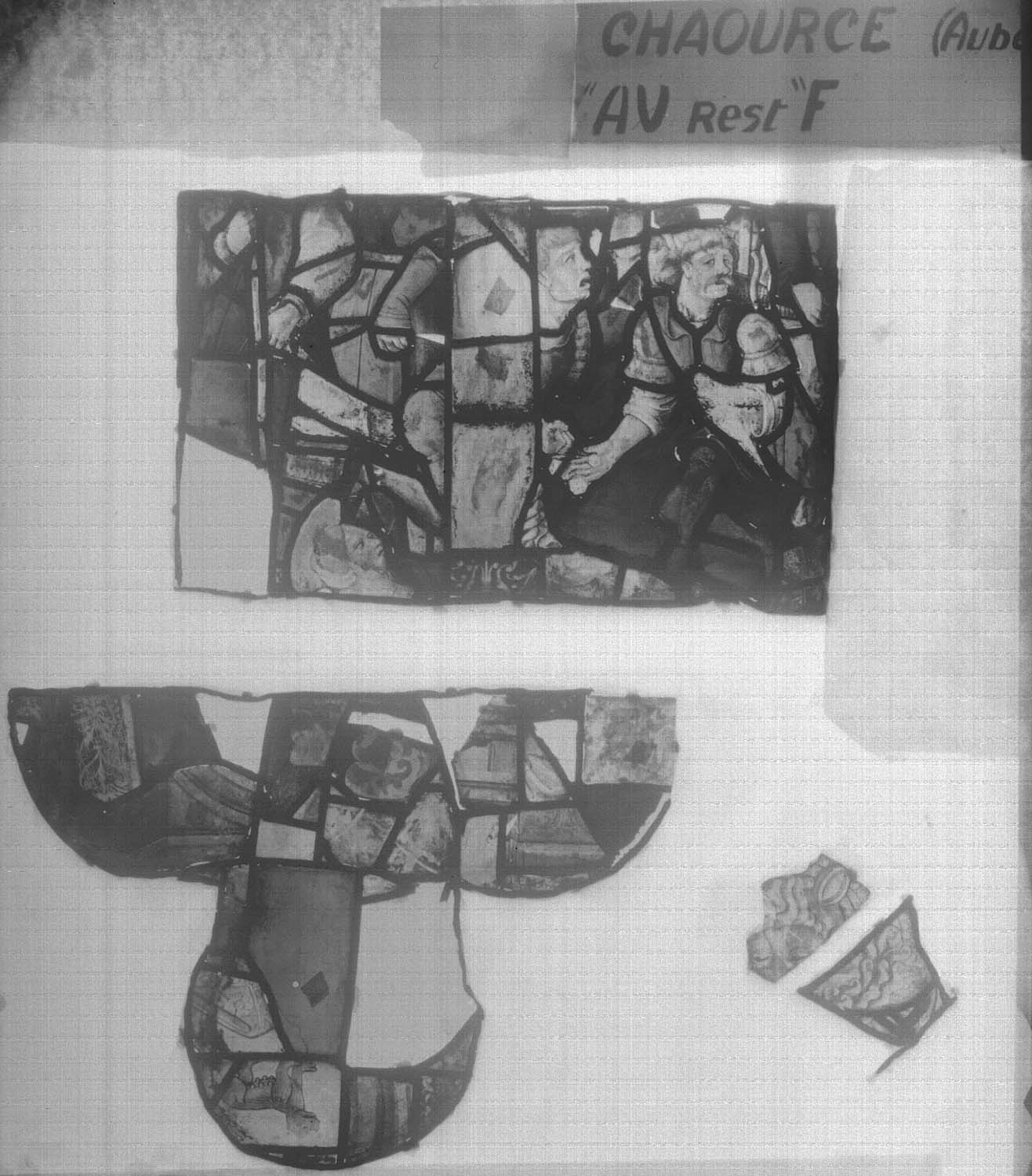 Fragments, baie IV, panneau de vitrail