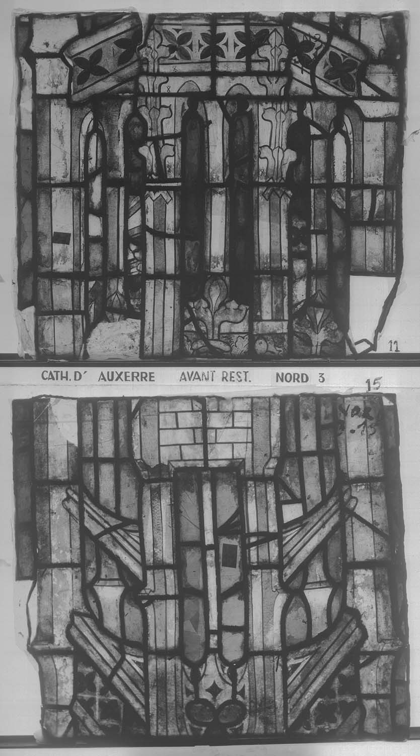 baie nord III, panneau de vitrail 11 15