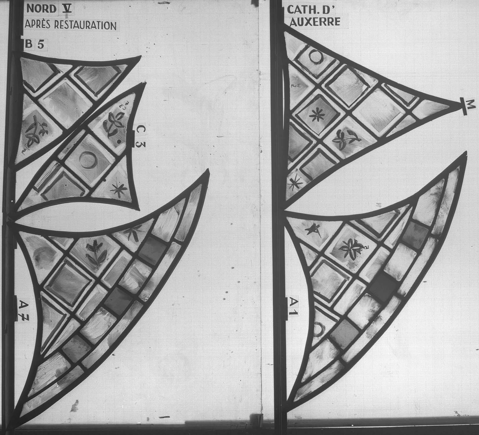 Nord V, panneau de vitrail M A1 C3 A7