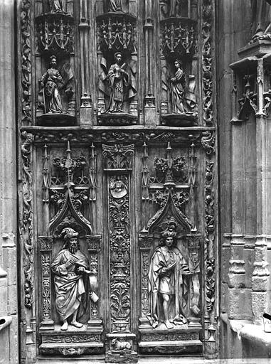 Moulage - Vantail de la porte de la façade ouest : statuettes de prophètes (partie inférieure droite)