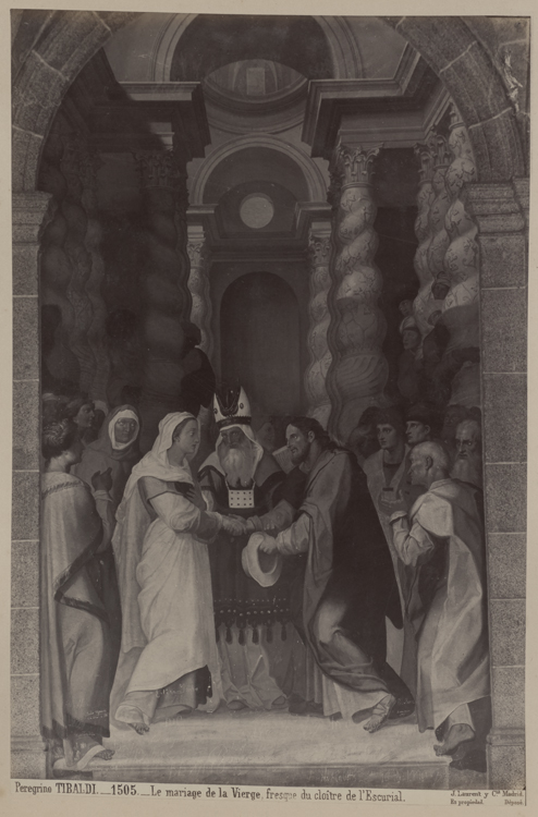 Fresque : Le mariage de la Vierge ; Cloître