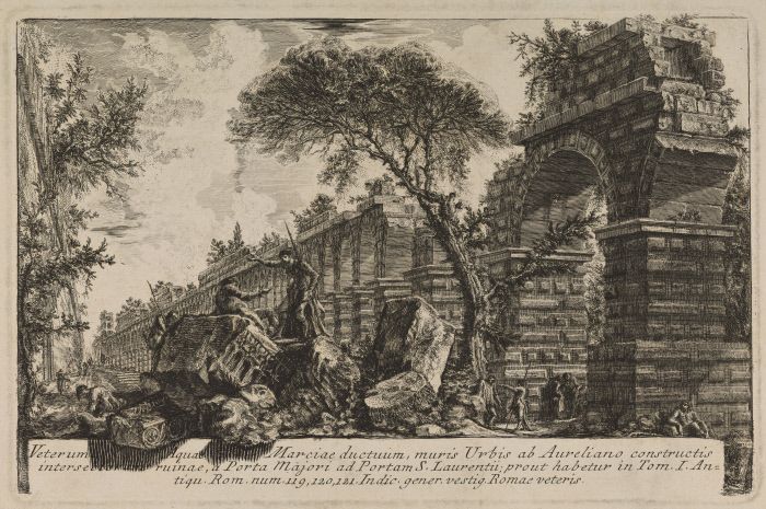 Eau-forte : Mur d'Aurélien