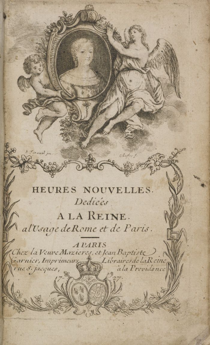 Livre : Heures nouvelles dédiées à la Reine à l'usage de Rome et de Paris