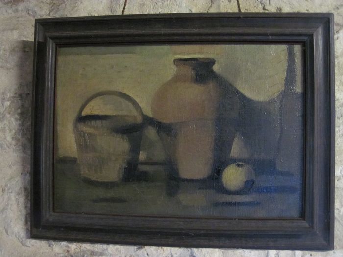 Tableau : Panier et cruche auvergnate