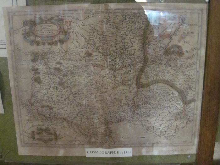 Eau-forte : carte de la région d'Aquitaine