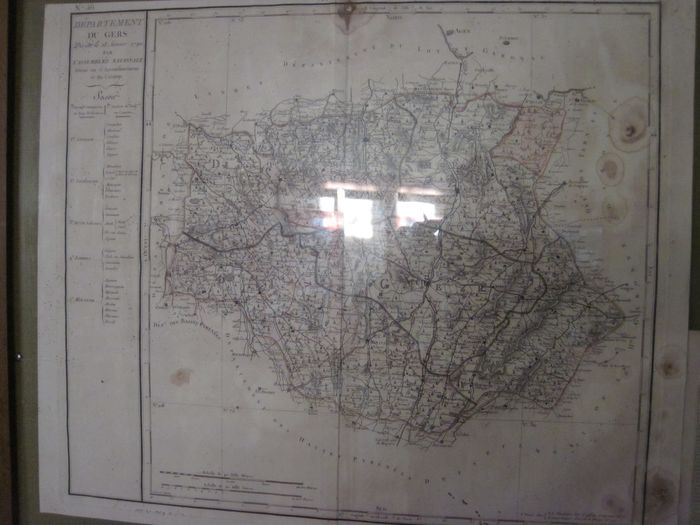 Eau-forte : carte du département du Gers