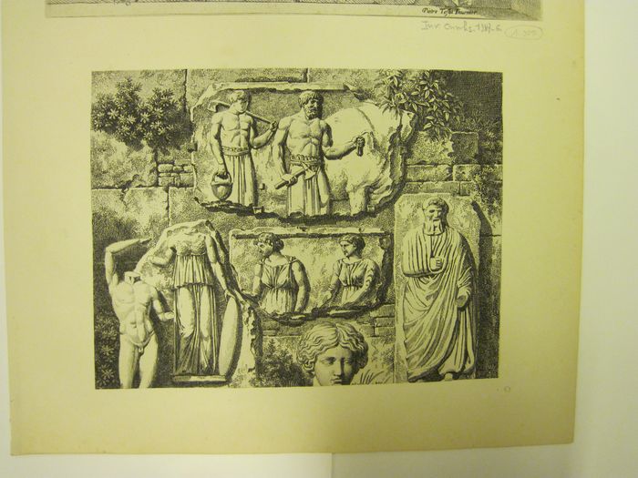 Eau-forte : fragment, bas-reliefs antiques