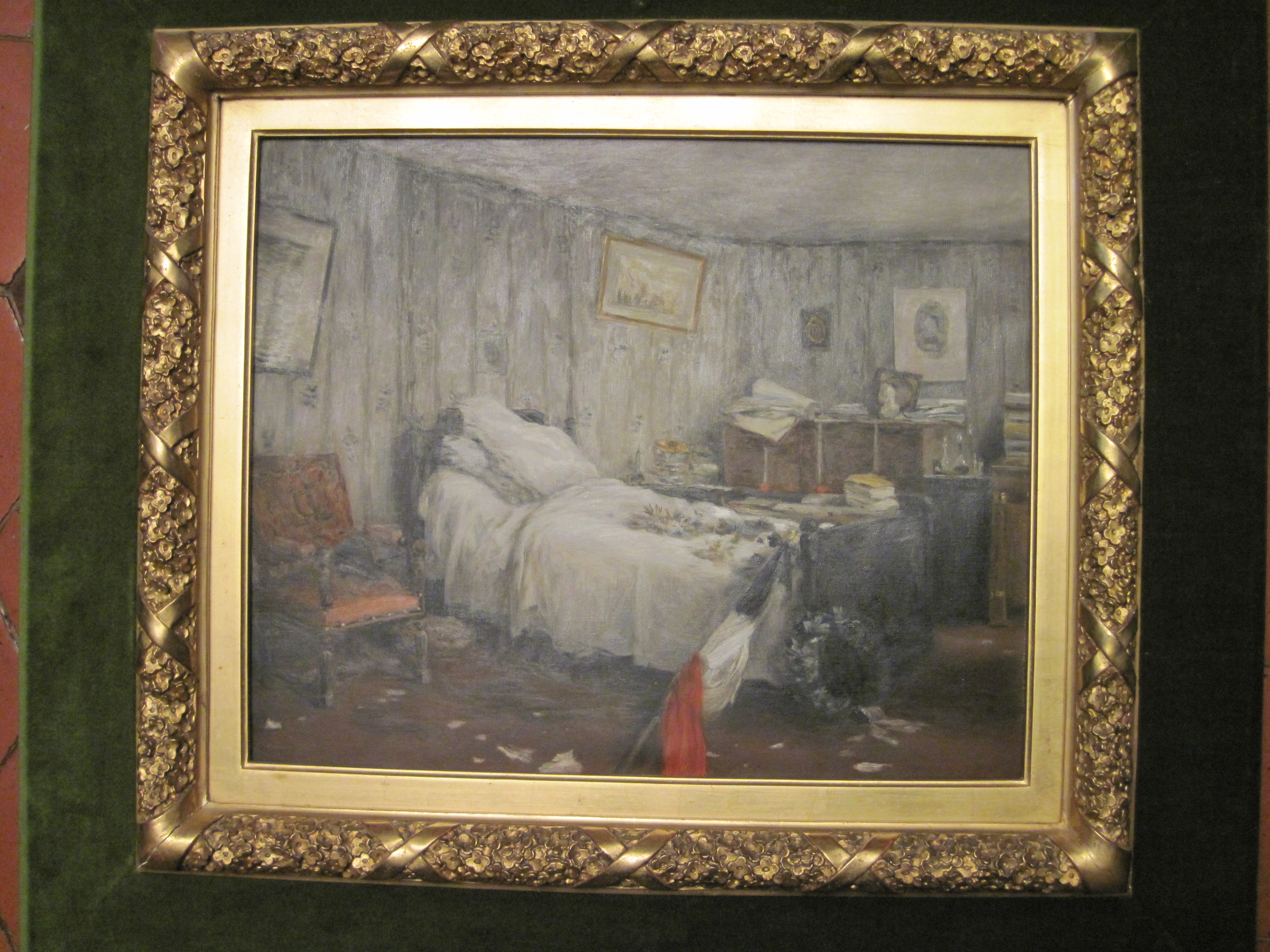 Tableau : chambre mortuaire de Léon Gambetta aux Jardies