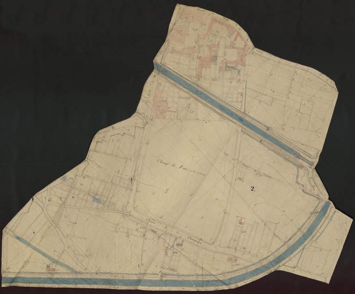 plan-relief de Toul, épure 2 : campagne ; canal de la Marne au Rhin