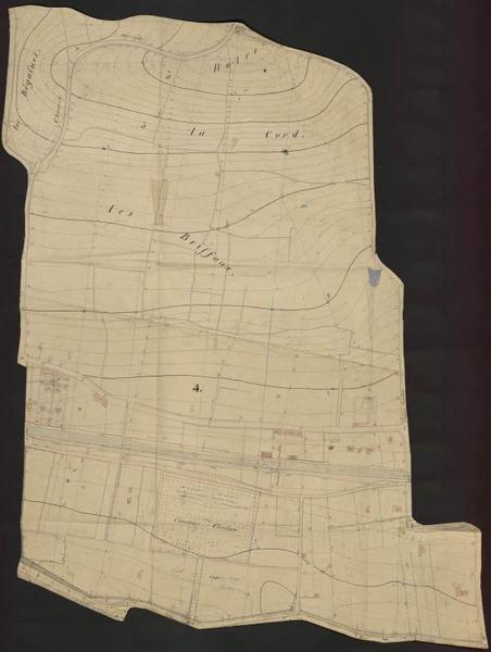 plan-relief de Toul, épure 4 : campagne ; cimetières