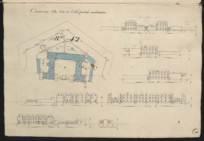 plan-relief de Toul, cahier de développement B : bâtiments militaires