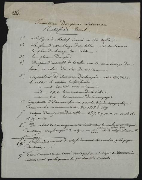 document manuscrit : inventaire