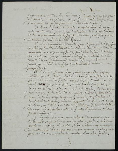 document manuscrit : lettre sur l'état des fortifications