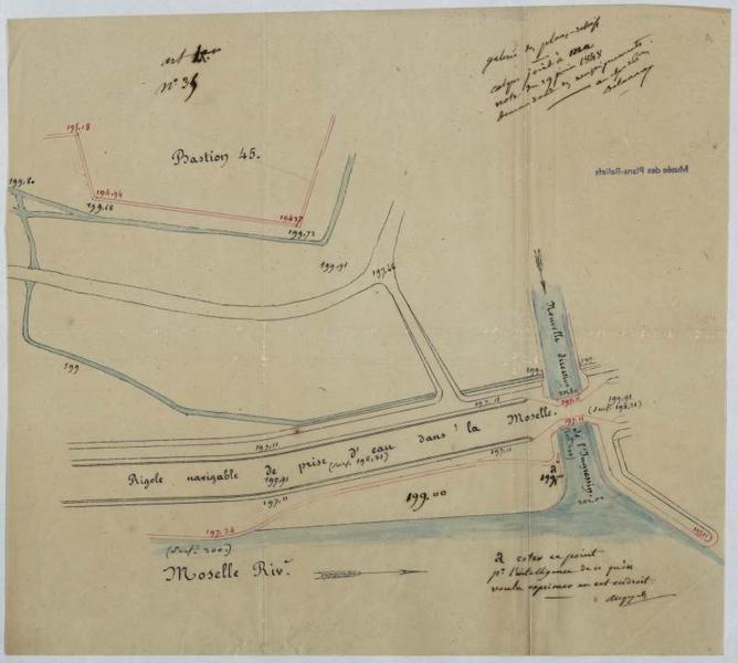 plan des fortifications : cours de l'Ingressin