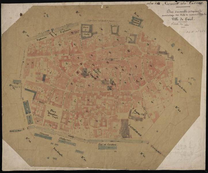 plan des îlots des maisons de Toul