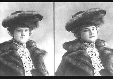 Louise Mante, avec un chapeau 'Marescot'