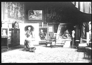 Léon Bonnat, dans son atelier