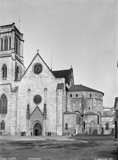 Façade ouest, clocher et abside