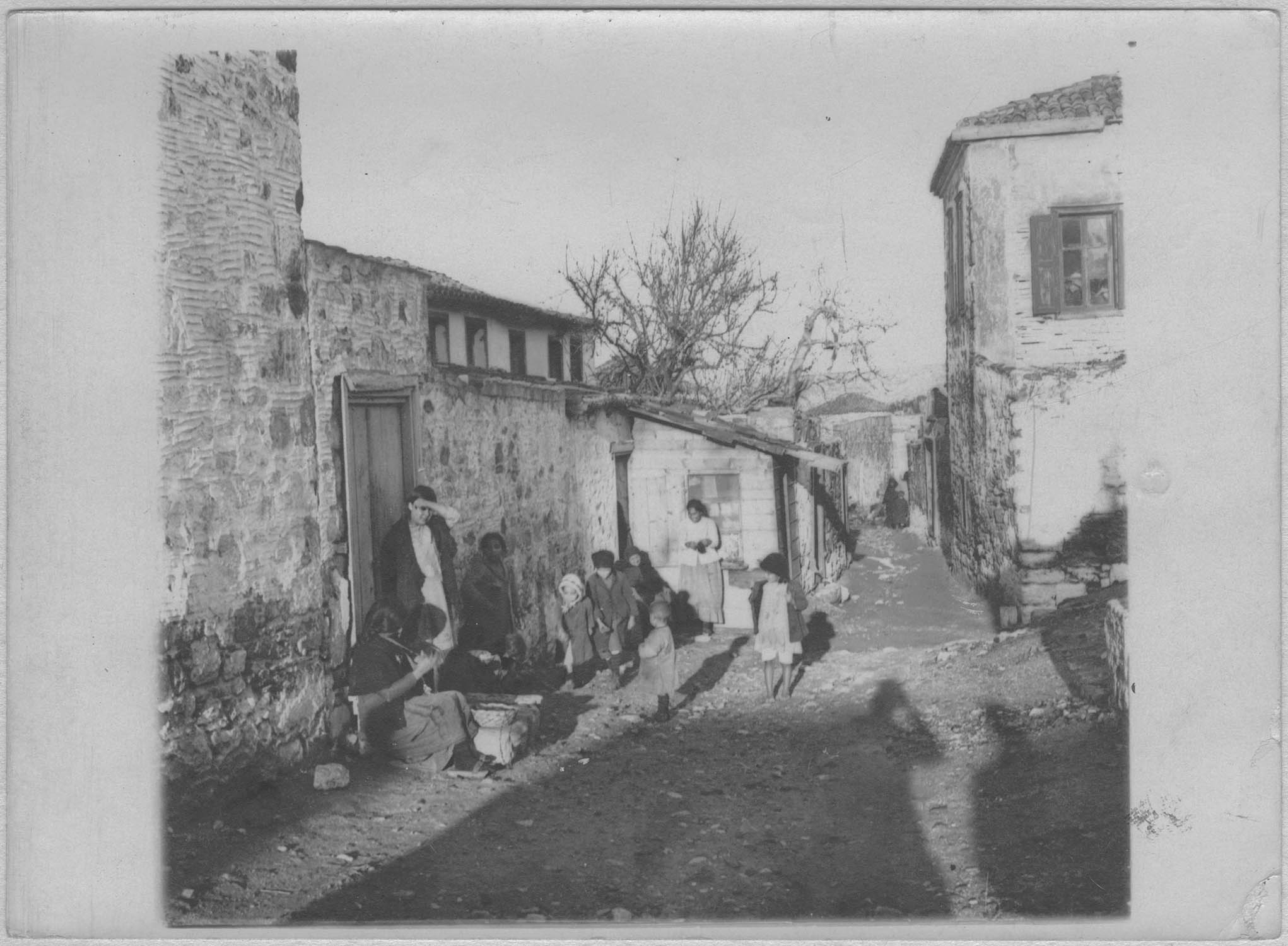 Île de Lesbos. Mytilène. Réfugiés d'Anatolie. Intérieur de la citadelle