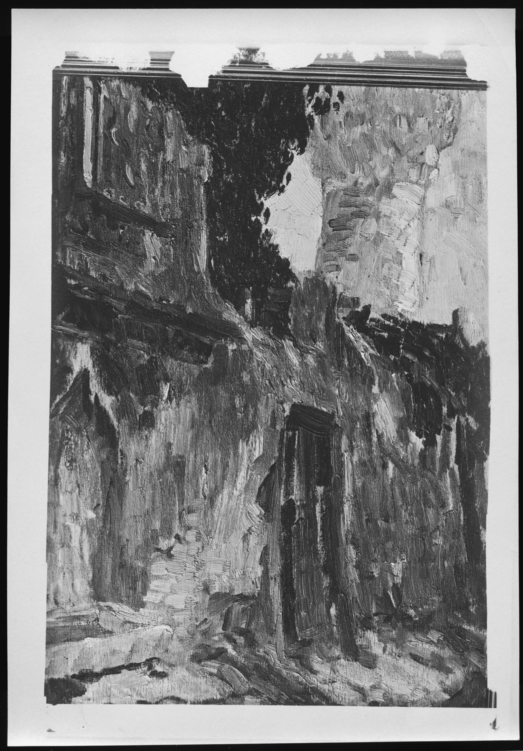 Salonique. Salon de l'armée d'Orient 1916. Darrieux. Maison rouge ; [Minaret]