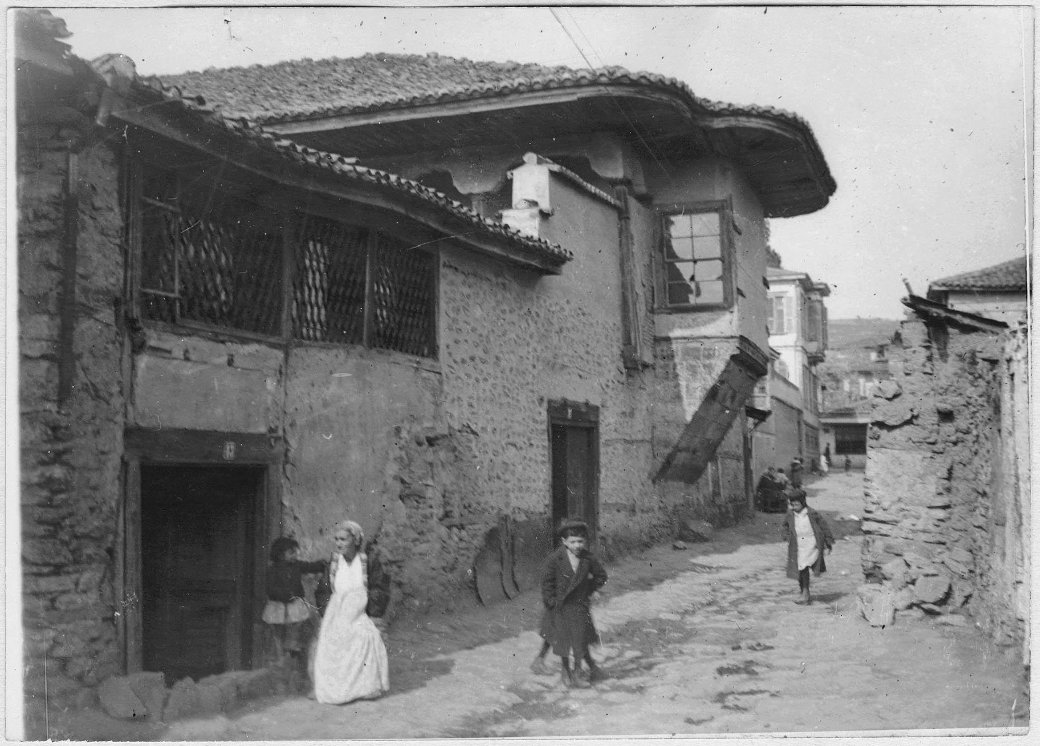 Salonique. Dans les rues de la ville. Une rue de la vieille ville