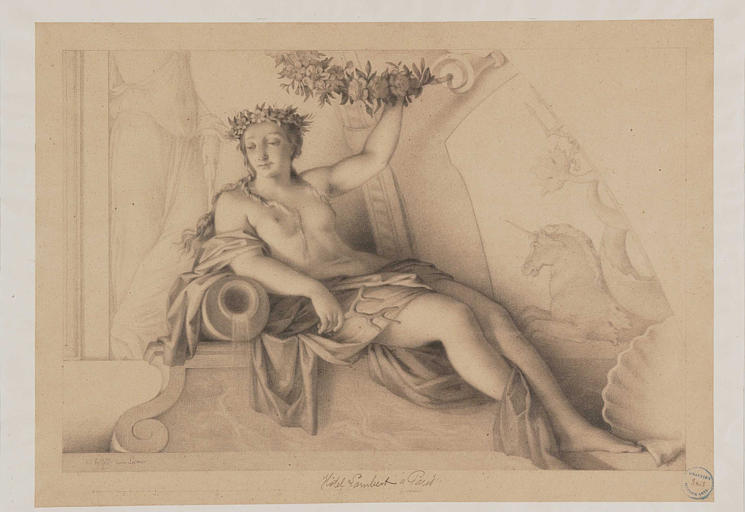 Croquis d'après Lesueur, nymphe