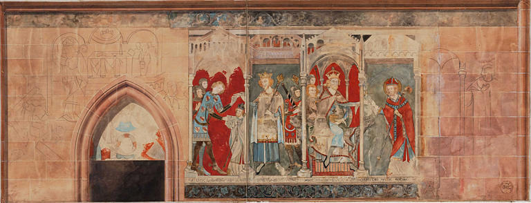 Scène d'investiture, l'empereur Henri VI remettant au duc Simon II de Lorraine l'avouerie et l'investiture spirituelle de l'église de Saint-Dié - © Ministère de la Culture (France), Médiathèque du patrimoine et de la photographie, diffusion RMN-GP