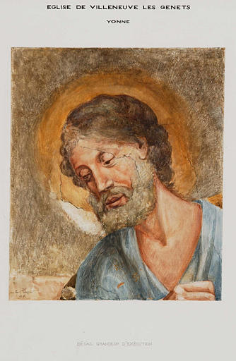 Détail de la nativité, le buste de saint Joseph