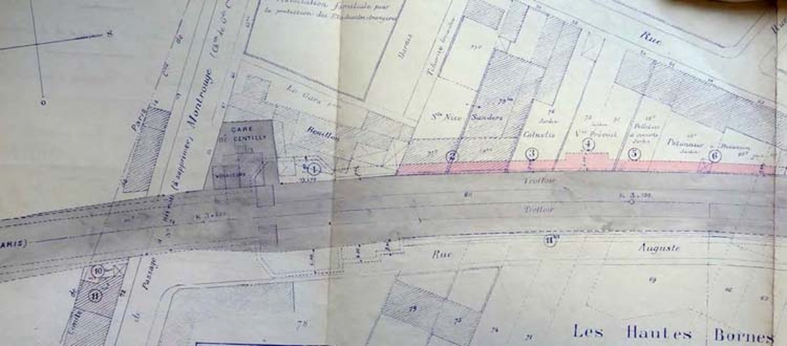 plan parcellaire en 1929