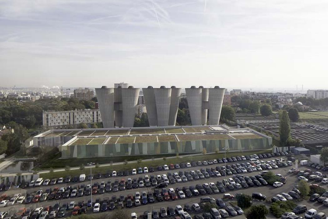 vue générale des bâtiments dans leur environnement