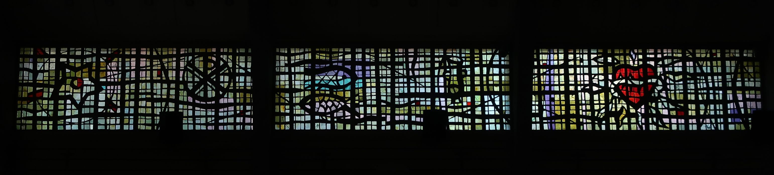 dalle de verre dans la nef