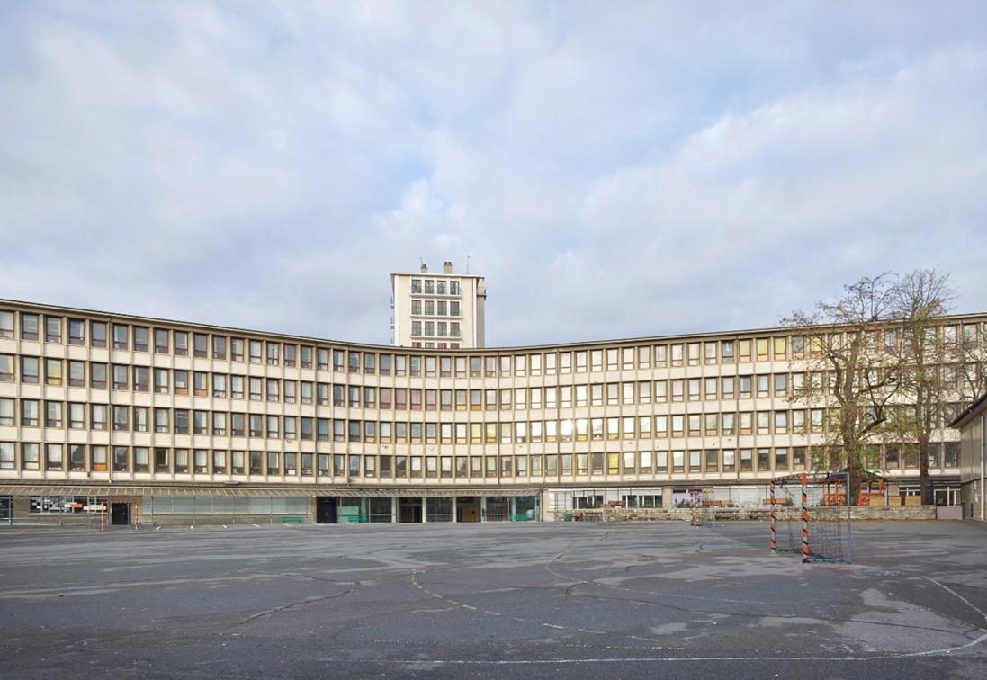 75013_Paris-lycée Auguste Rodin-façade sur cour côté square René Le Gall