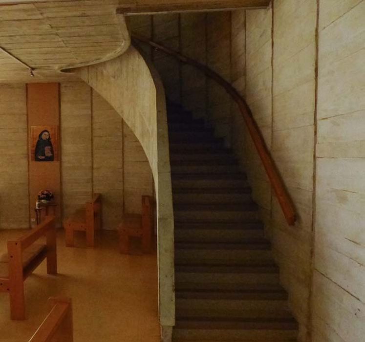 escalier menant au tribune