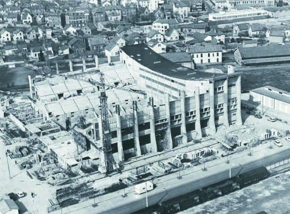 vue aérienne du chantier en cours