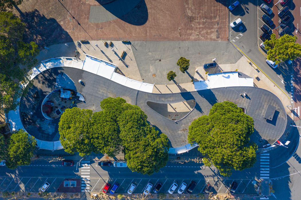 vue aérienne du bâtiment