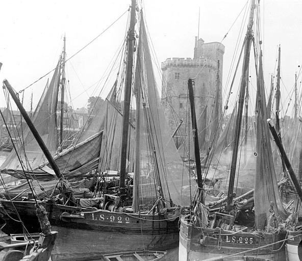 Bateaux dans le bassin d'échouage