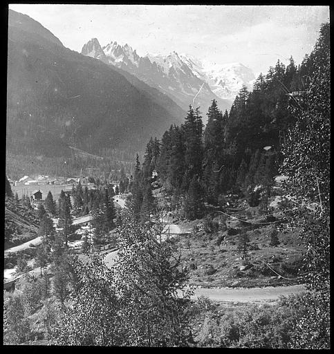 La vallée de Chamonix et le Mont Blanc