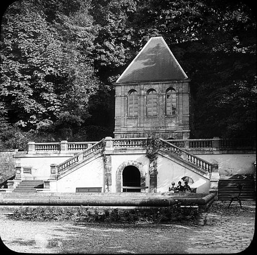 Groupes de femmes devant le pavillon de Sully