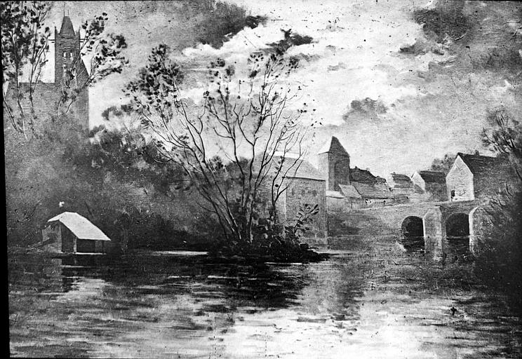 'Clair de lune à Moret', peinture à l'huile (salon 1902)