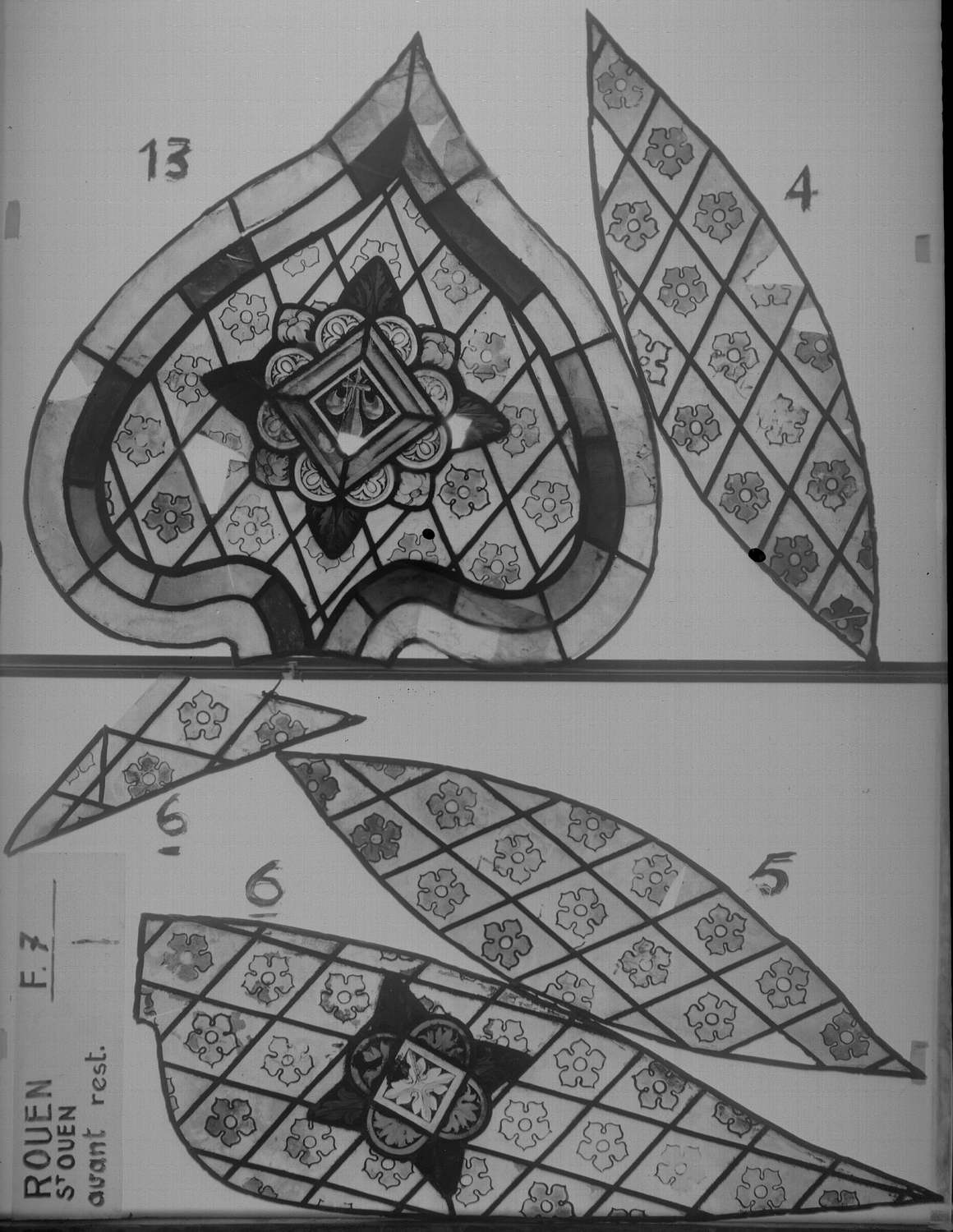 Fenêtre 7 ; Fragments 13 - 4 - 6 – 6 bis - 5