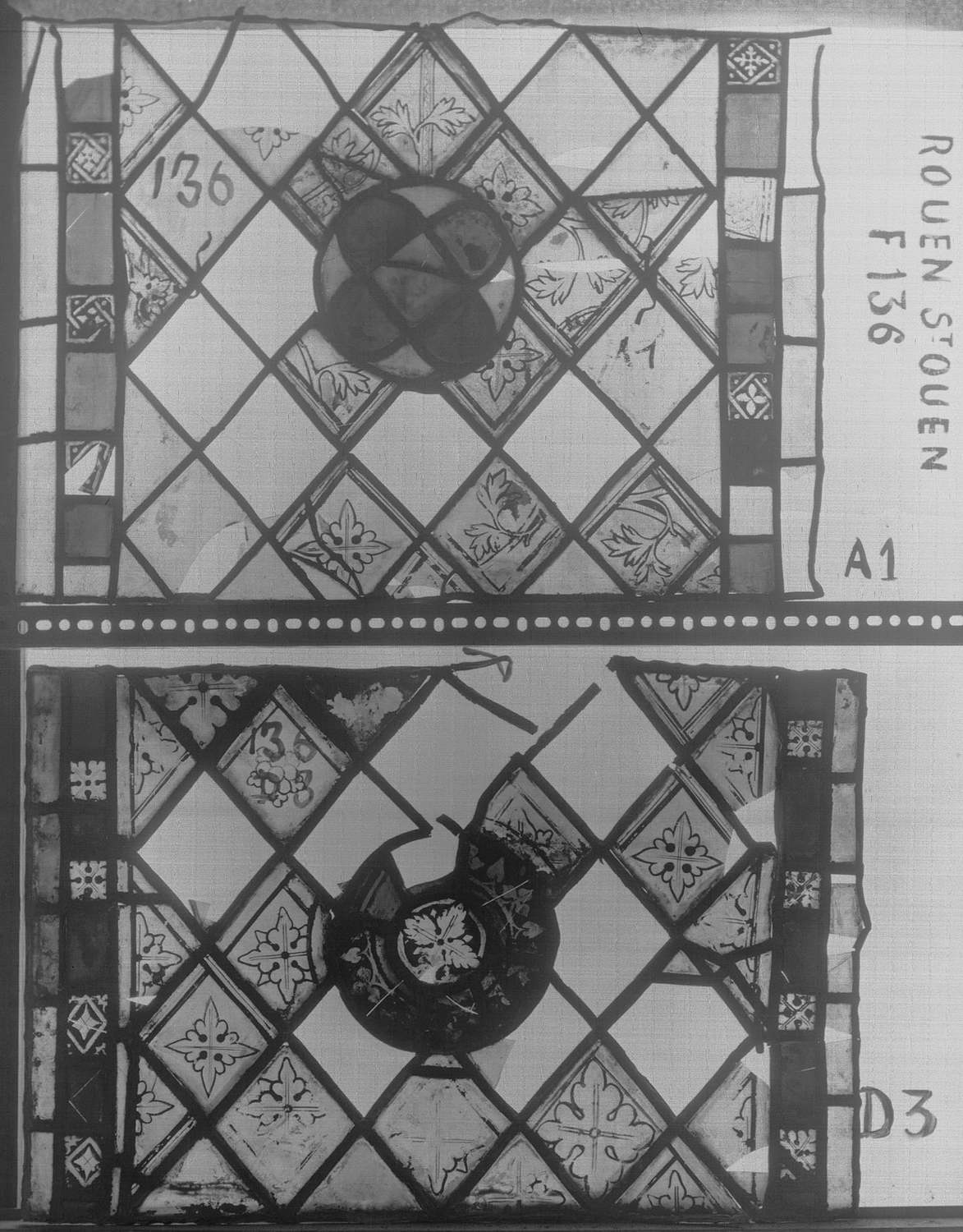 Fenêtre 136 ; Panneaux A1 - D3