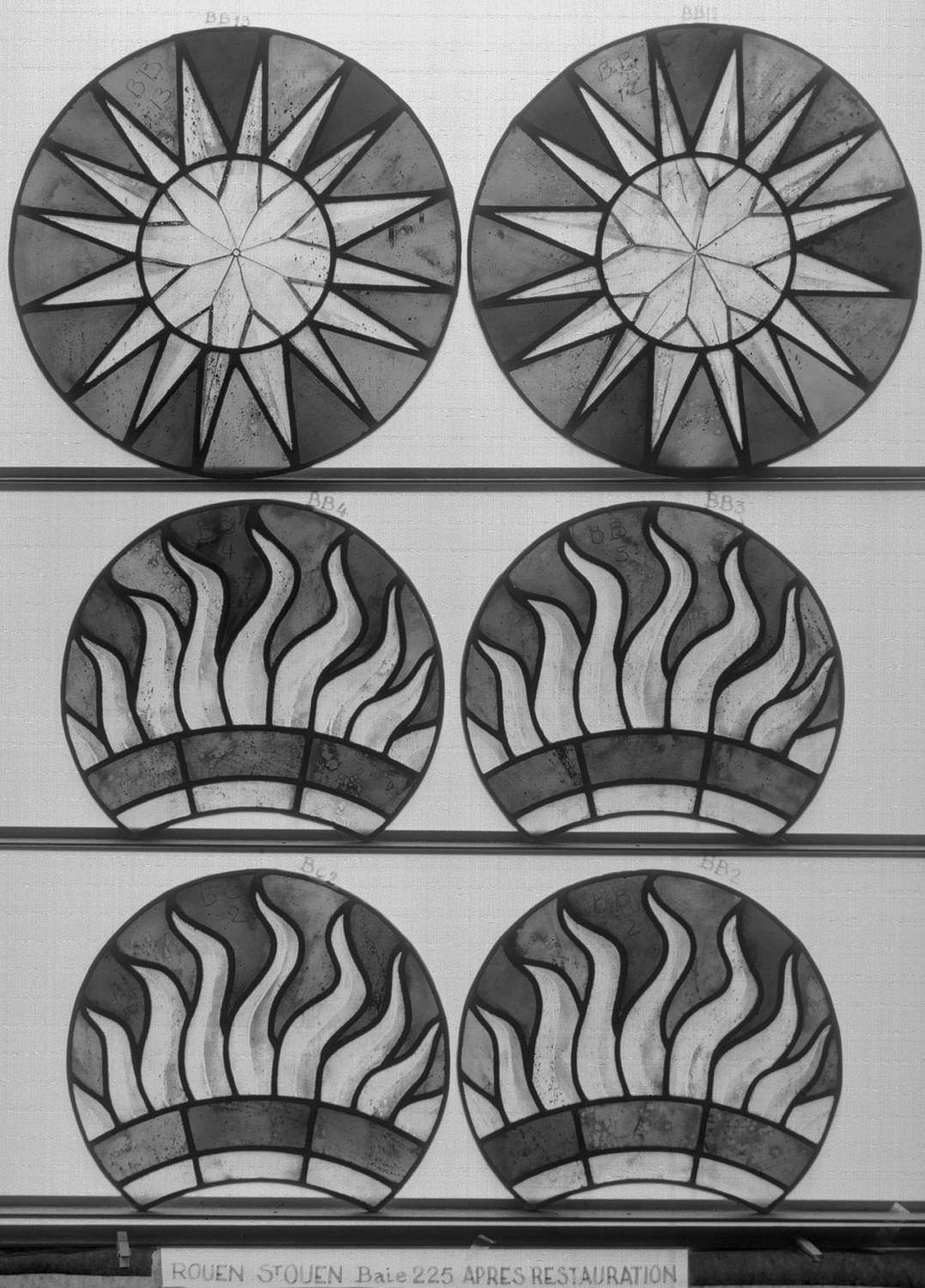 Baie 225 ; Fragments BB13 – BB12 – BB4 – BB3 – BC2 – BB2