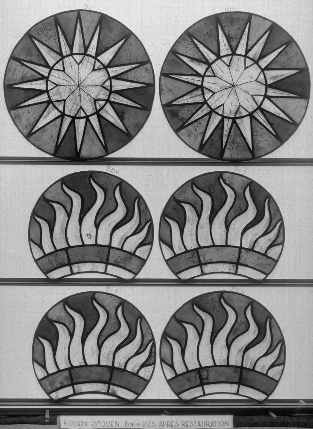 Baie 225 ; Fragments BC1 – BB1 – BB6 – BC3 – BC6 – BB5