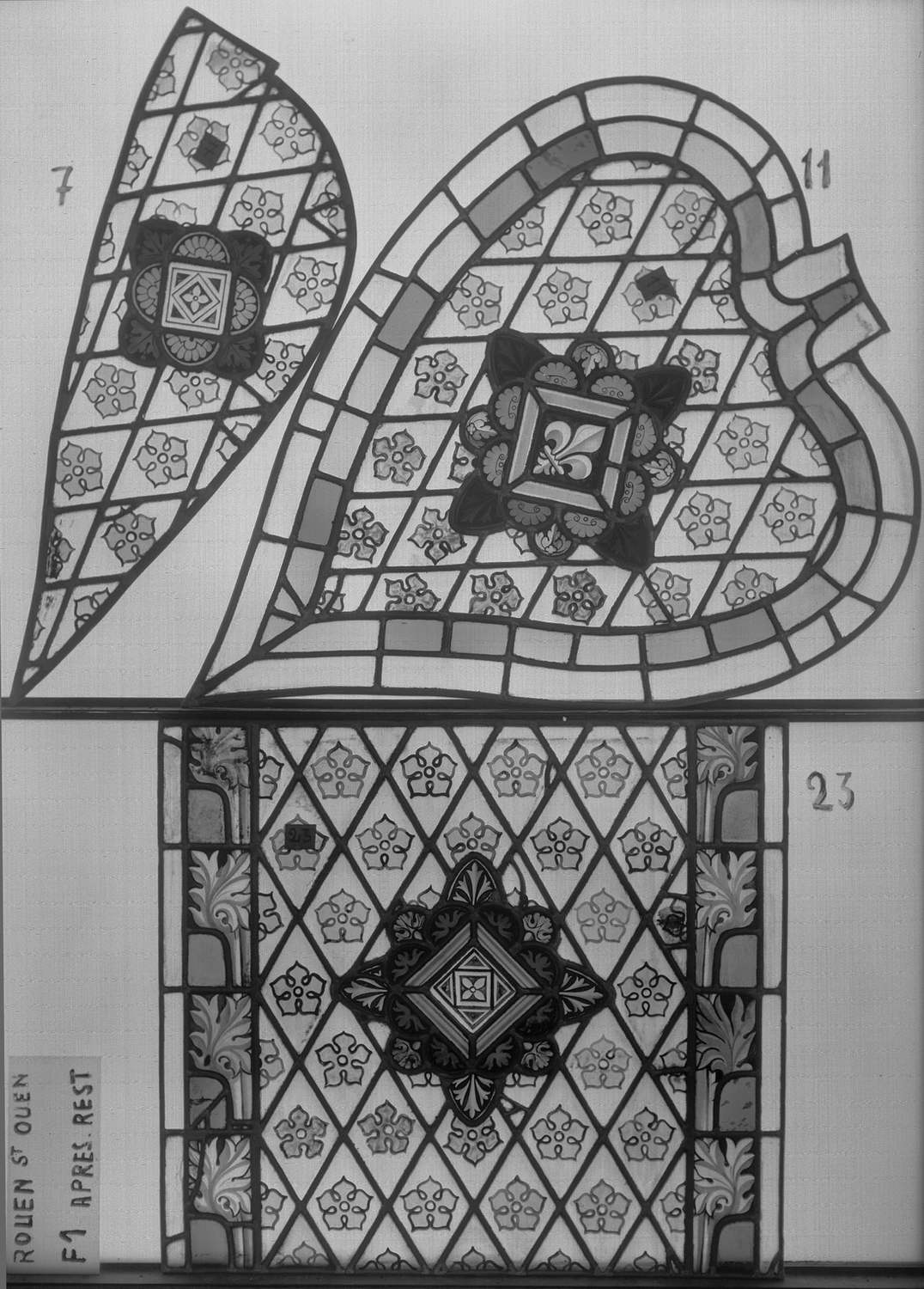 Fenêtre 1 ; Panneau 23 ; Fragments 7 - 11