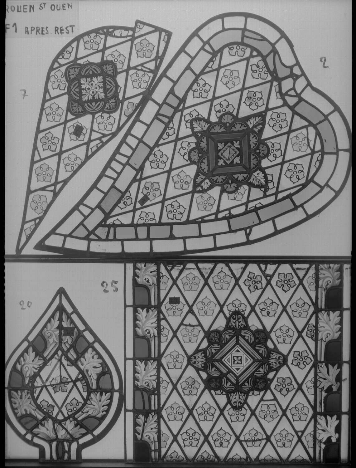 Fenêtre 1 ; Panneau 25 ; Fragments 7 - 2 - 20